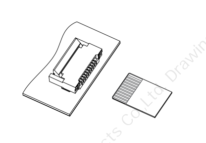 后翻蓋臥貼 0.5mm Pitch H2.0